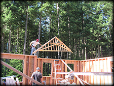 Framing of Custom Home Whidbey